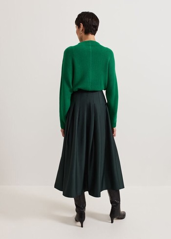 Phase Eight Susie Pleated Skirts Dark Green USA | 2956381-NZ